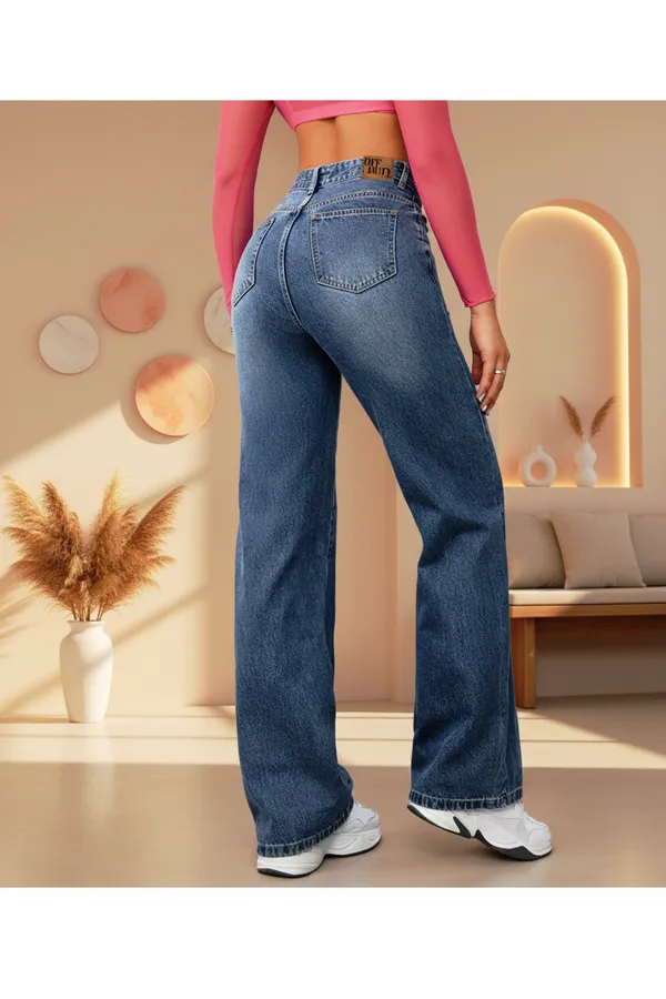 Bata_Blue_High_Rise_Straight_Fit_Stretchable_Denim_Jeans_For_Women
