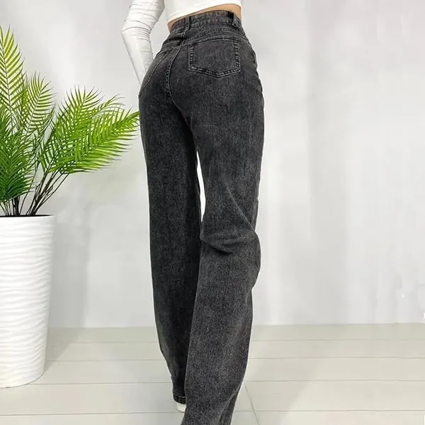 Jet_Black_Washed_Wide_Leg_Denim_Jeans_For_Women