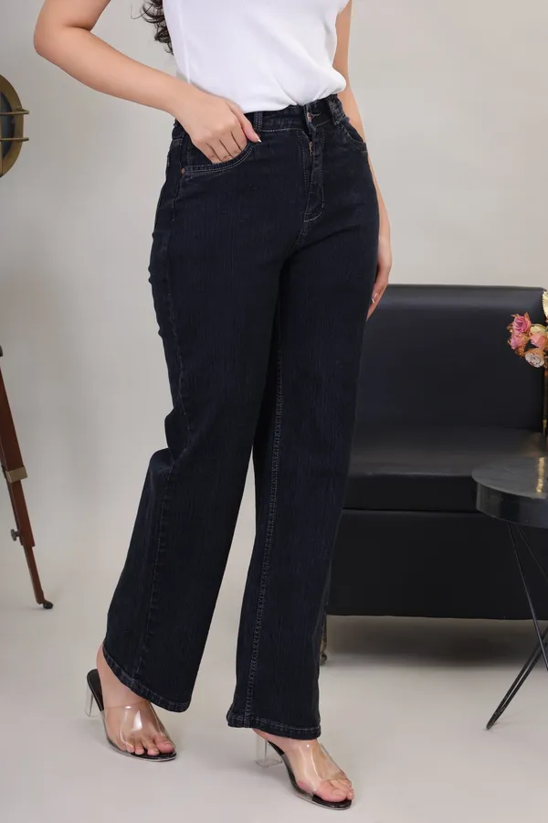 Jet_Black_Washed_Wide_Leg_Denim_Jeans_For_Women