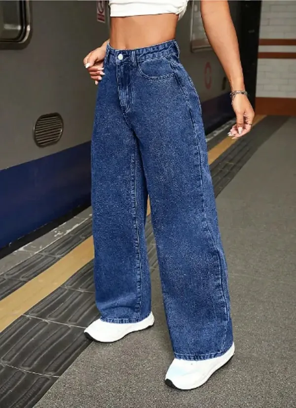 Bata_Blue_Washed_Wide_Leg_Denim_Jeans_For_Women