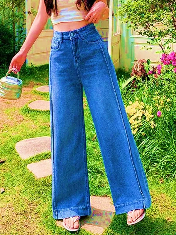Bata_Blue_High_Rise_Straight_Fit_Stretchable_Denim_Jeans_For_Women