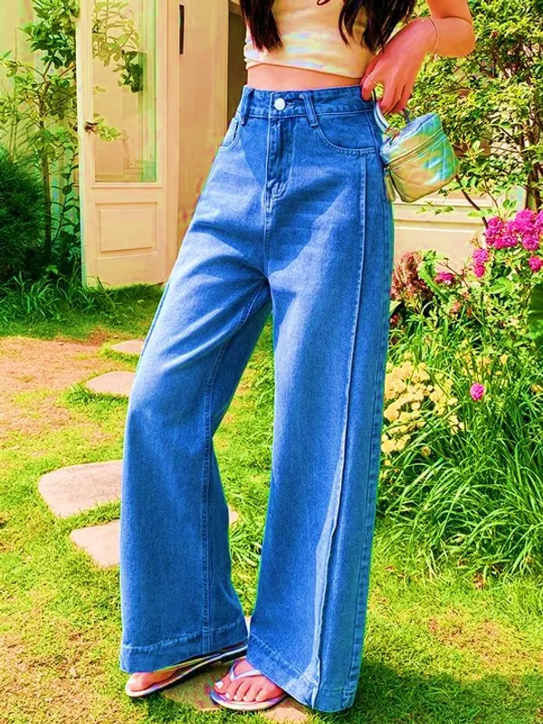 Bata_Blue_High_Rise_Straight_Fit_Stretchable_Denim_Jeans_For_Women