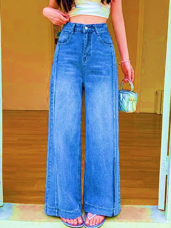 Bata_Blue_High_Rise_Straight_Fit_Stretchable_Denim_Jeans_For_Women