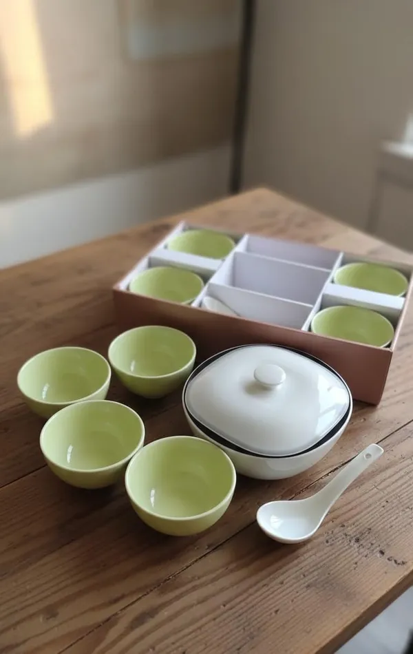 White_And_Lime_Green_Bowl_&_Serving_Set_Ceramic_For_Home_And_Accessories