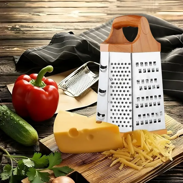 White_Box_Grater_Stainless_Steel_&_Wood_For_Home_And_Accessories_(Pack_of_2)