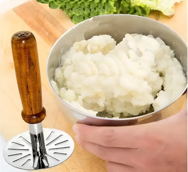 Silver_Potato_Masher_Stainless_Steel_&_Wood_For_Home_And_Accessories