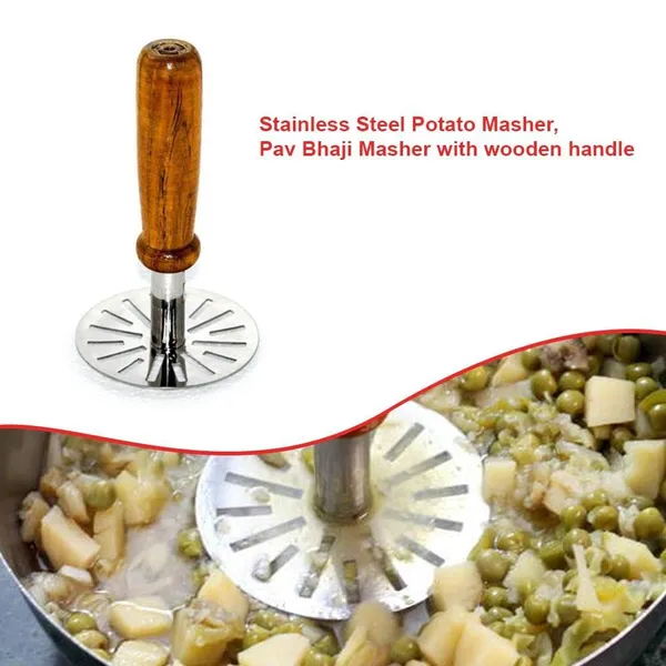 Silver_Potato_Masher_Stainless_Steel_&_Wood_For_Home_And_Accessories