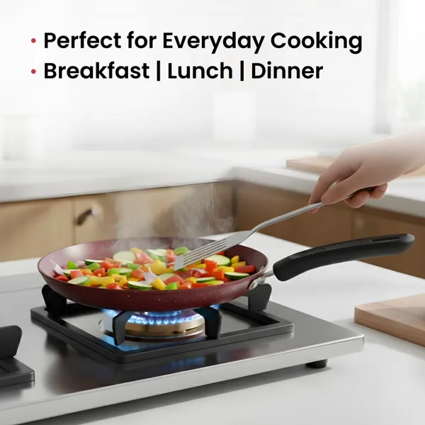 GHARKICHAMAK_Fry_Pan_21_cm_diameter_3_L_capacity_(Stainless_Steel,_Non-stick)