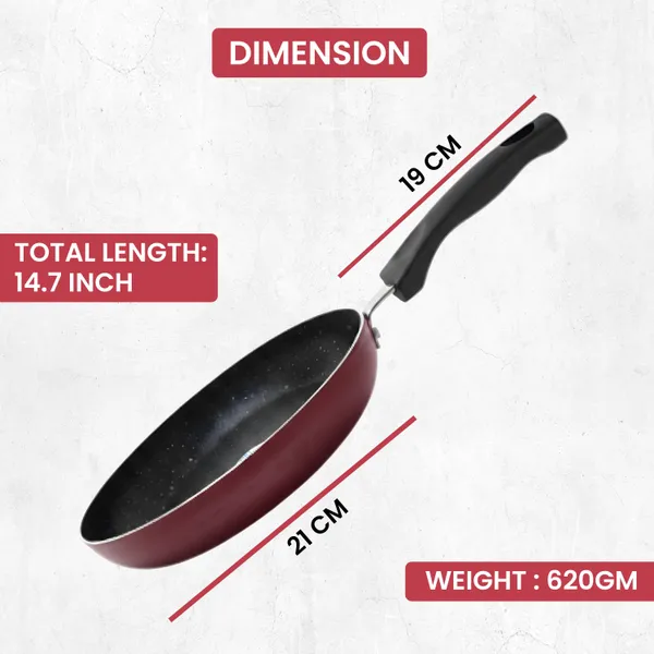 GHARKICHAMAK_Fry_Pan_21_cm_diameter_3_L_capacity_(Stainless_Steel,_Non-stick)