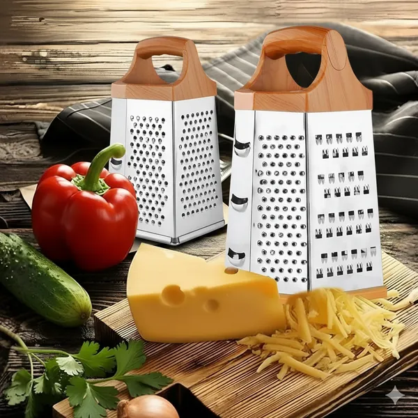 White_Box_Grater_Stainless_Steel_&_Wood_For_Home_And_Accessories_(Pack_of_2)