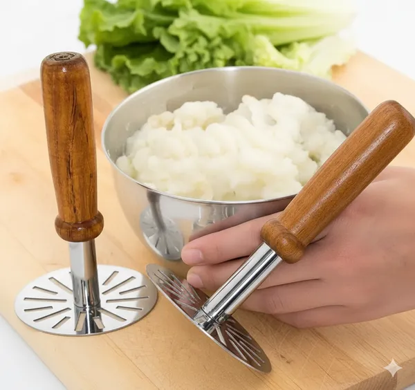 Silver_Potato_Masher_Stainless_Steel_&_Wood_For_Home_And_Accessories_(Pack_of_2)