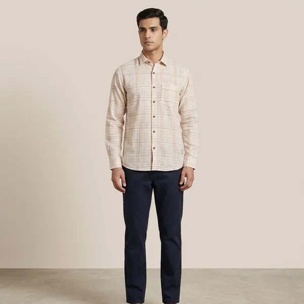 Beige_Checked_Cotton_Full_Sleeve_Casual_Shirt_For_Men