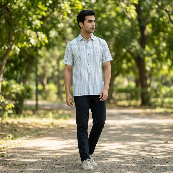 Blue_Striped_Cotton_Relaxed_Fit_Casual_Shirt_For_Men