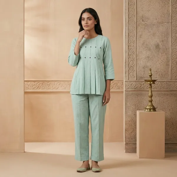 Mint_Green_Cotton_Pintuck_Kurta_Pyjama_Set_For_Women
