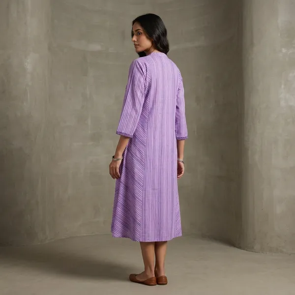 Purple_Cotton_A-Line_Striped_Kurta_For_Women