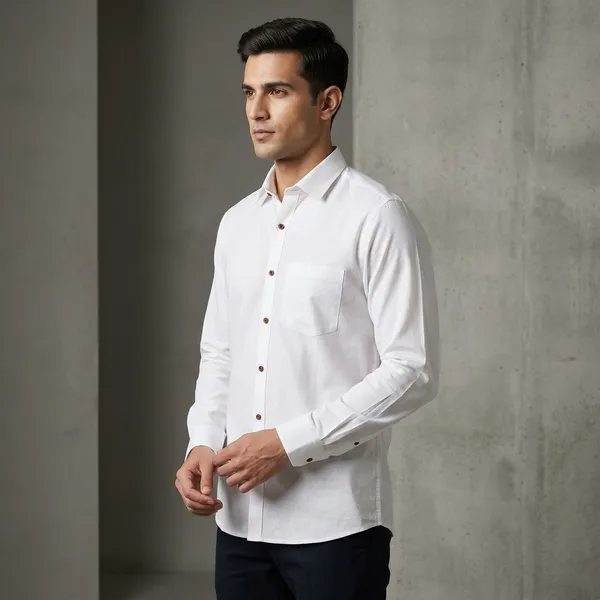 White_Cotton_Full_Sleeve_Regular_Fit_Formal_Shirt_For_Men