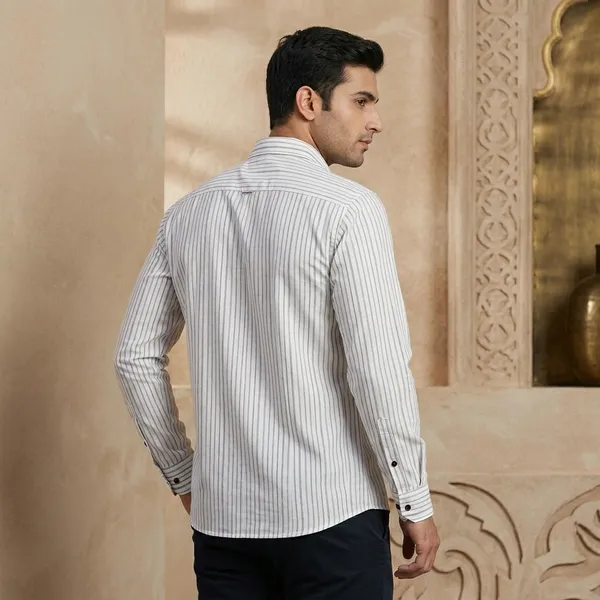 White_Striped_Cotton_Full_Sleeve_Formal_Shirt_For_Men