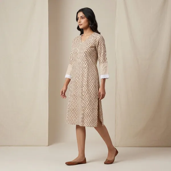 Cream_Cotton_Straight_Fit_Zigzag_Printed_Kurta_For_Women