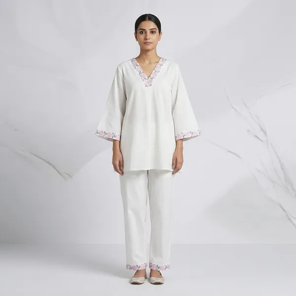 White_Cotton_Embroidered_A-Line_Co-Ord_Set_For_Women