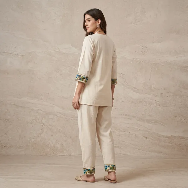 Cream_Cotton_Embroidered_Ethnic_Kurta_Pajama_Set_For_Women
