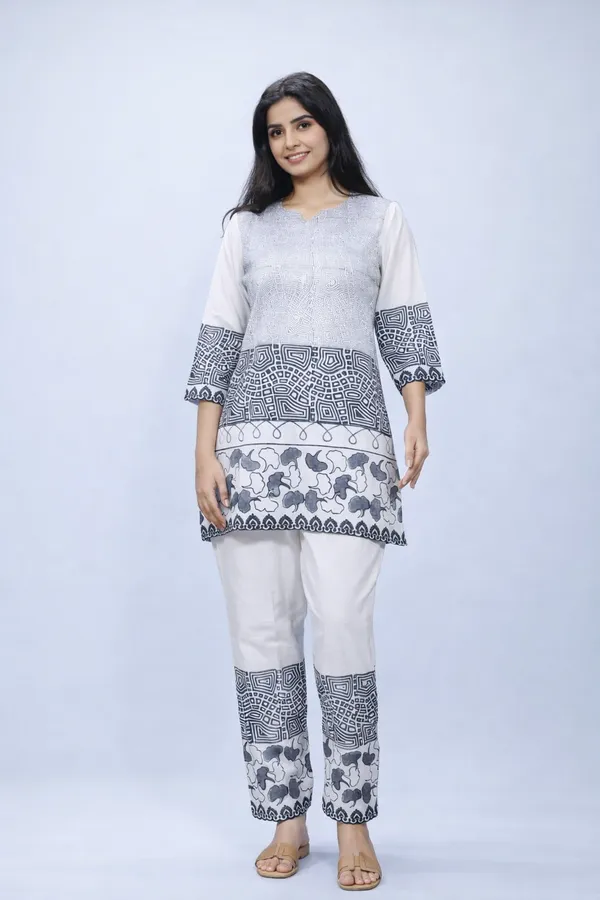 White_Cotton_Block_Printed_Suit_Set_For_Women