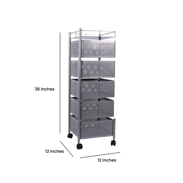 Silver_Kitchen_Storage_Rack_|_Revolving_Vegetable_Rack_|_Square_Multipurpose_Storage_Trolley_With_Wheels_5_Layer_Silver