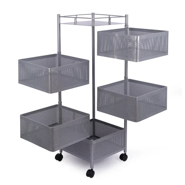 Silver_Kitchen_Storage_Rack_|_Revolving_Vegetable_Rack_|_Square_Multipurpose_Storage_Trolley_With_Wheels_5_Layer_Silver