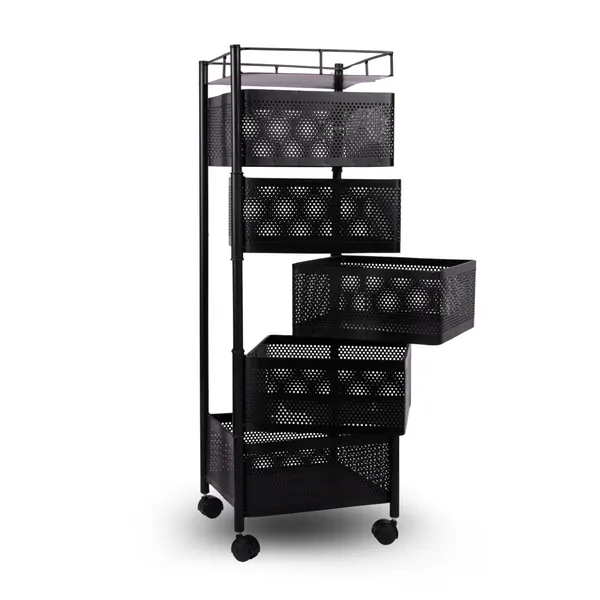 Black_Kitchen_Storage_Rack_|_Revolving_Vegetable_Rack_|_Square_Multipurpose_Storage_Trolley_With_Wheels_5_Layer_Black