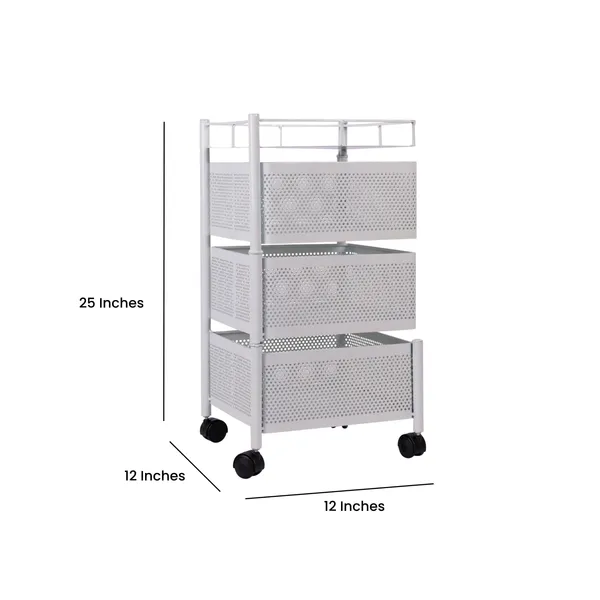 White_Kitchen_Storage_Rack_|_Revolving_Vegetable_Rack_|_Square_Multipurpose_Storage_Trolley_With_Wheels_3_Layer_White