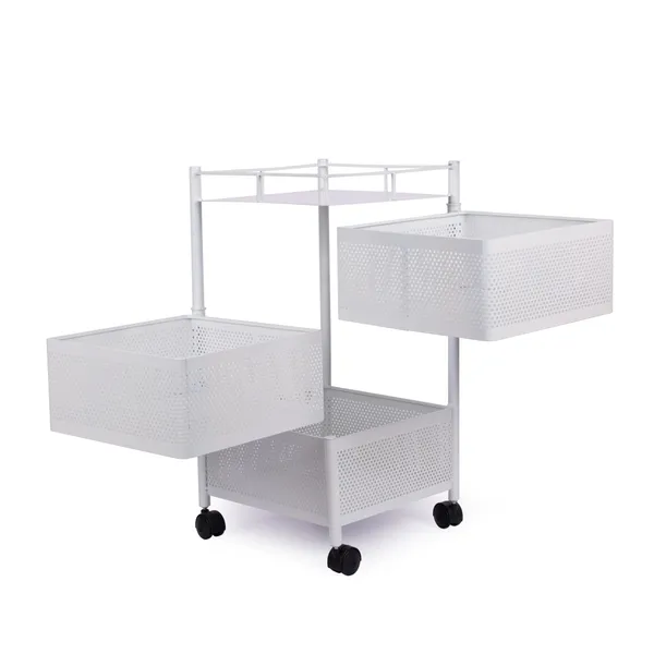 White_Kitchen_Storage_Rack_|_Revolving_Vegetable_Rack_|_Square_Multipurpose_Storage_Trolley_With_Wheels_3_Layer_White