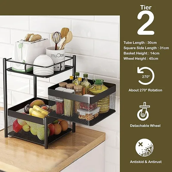Black_Kitchen_Storage_Rack_|_Revolving_Vegetable_Rack_|_Square_Multipurpose_Storage_Trolley_With_Wheels_2_Layer_Black