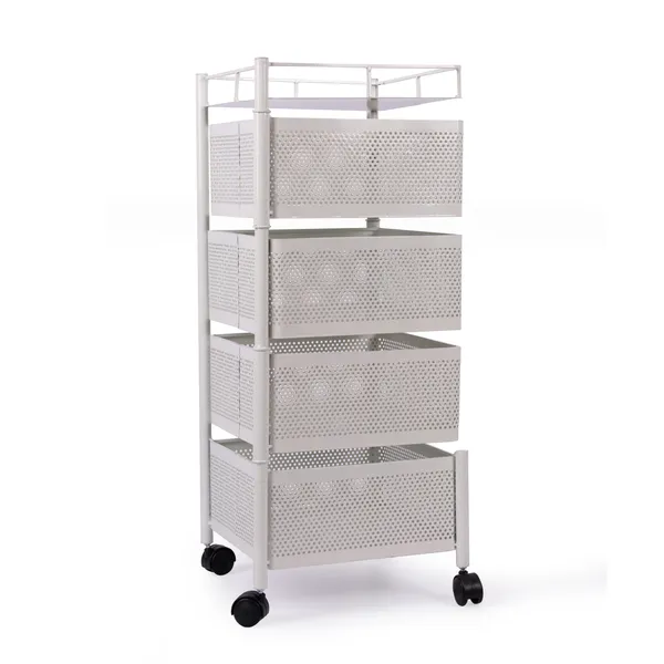 White_Kitchen_Storage_Rack_|_Revolving_Vegetable_Rack_|_Square_Multipurpose_Storage_Trolley_With_Wheels_4_Layer_White