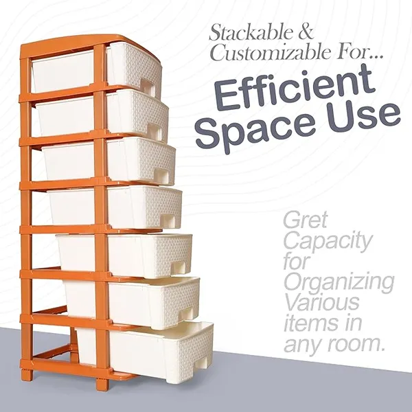 White_And_Gold_High_Density_Plastic_Movable_Storage_Cabinet_For_Kids_And_Adults_With_Multipurpose_And_Versatile_Organizer_Ideal_For_Kids_-_7_Layer
