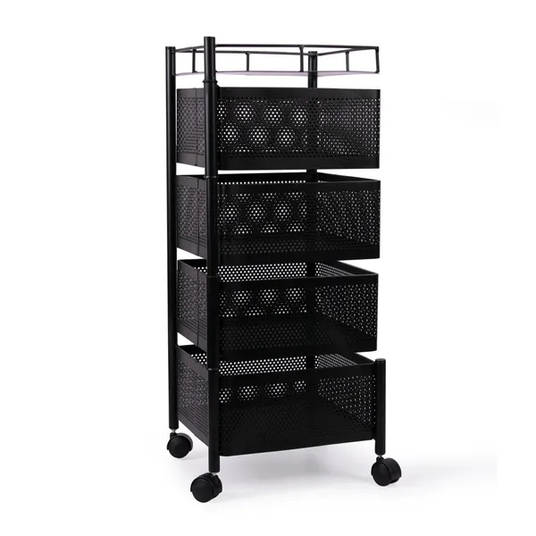 Black_Kitchen_Storage_Rack_|_Revolving_Vegetable_Rack_|_Square_Multipurpose_Storage_Trolley_With_Wheels_4_Layer_Black