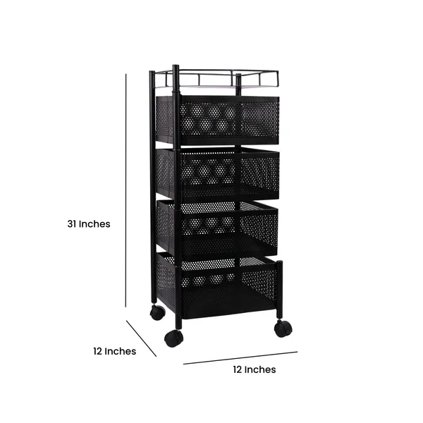 Black_Kitchen_Storage_Rack_|_Revolving_Vegetable_Rack_|_Square_Multipurpose_Storage_Trolley_With_Wheels_4_Layer_Black