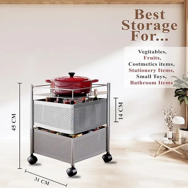Silver_Kitchen_Storage_Rack_|_Revolving_Vegetable_Rack_|_Square_Multipurpose_Storage_Trolley_With_Wheels_2_Layer_Silver