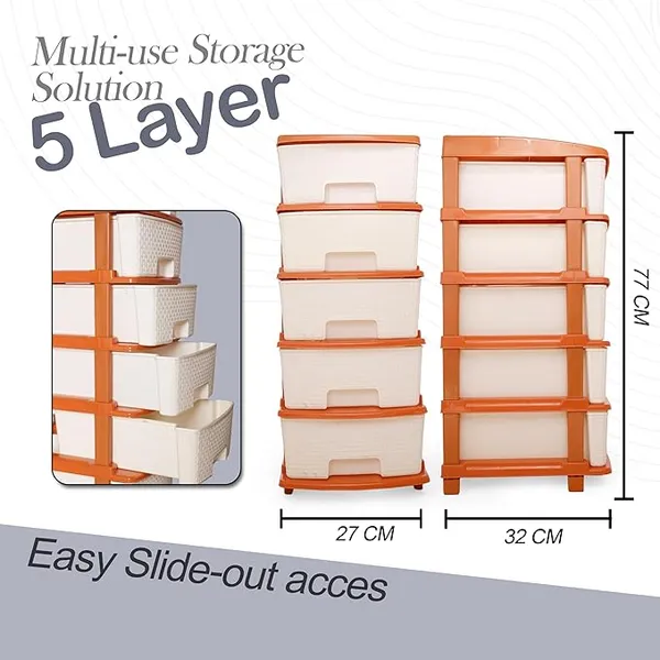 White_And_Gold_High_Density_Plastic_Movable_Storage_Cabinet_For_Kids_And_Adults_With_Multipurpose_And_Versatile_Organizer_Ideal_For_Kids_-_5_Layer
