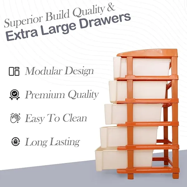 White_And_Gold_High_Density_Plastic_Movable_Storage_Cabinet_For_Kids_And_Adults_With_Multipurpose_And_Versatile_Organizer_Ideal_For_Kids_-_5_Layer