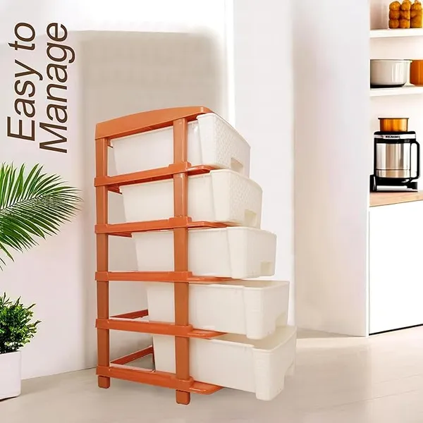 White_And_Gold_High_Density_Plastic_Movable_Storage_Cabinet_For_Kids_And_Adults_With_Multipurpose_And_Versatile_Organizer_Ideal_For_Kids_-_5_Layer