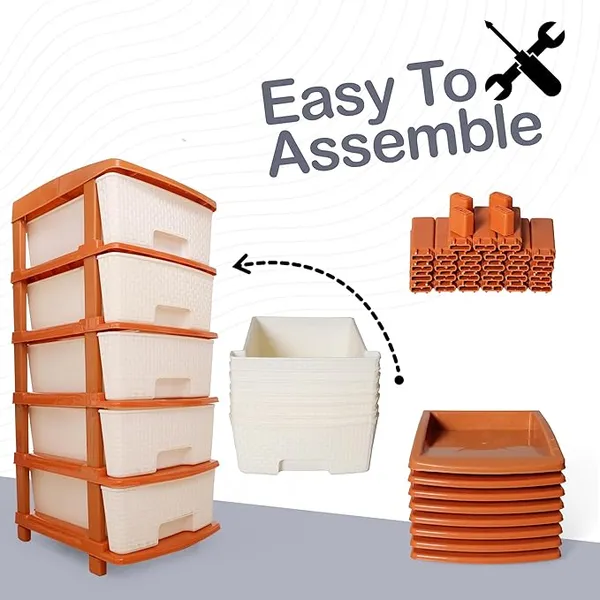 White_And_Gold_High_Density_Plastic_Movable_Storage_Cabinet_For_Kids_And_Adults_With_Multipurpose_And_Versatile_Organizer_Ideal_For_Kids_-_5_Layer