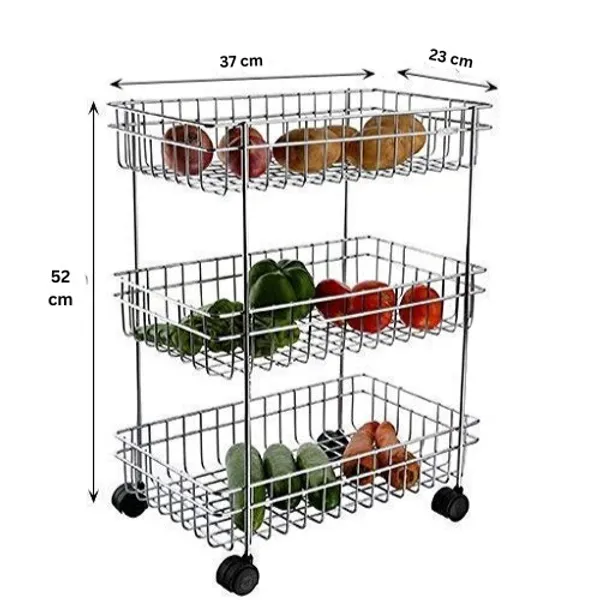 Silver_Stainless_Steel_Modern_Kitchen_Storage_Rack,_Folding_Perforated_Design_Trolley_For_Spice,_Fruits,_Vegetable,_Onion,_Potato,_Organizer_Stand_With_Wheel