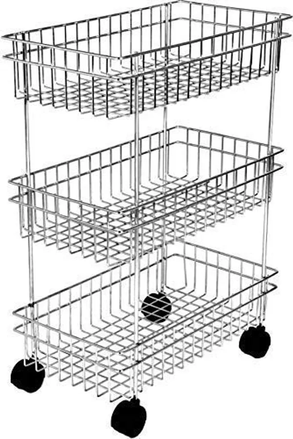 Silver_Stainless_Steel_Modern_Kitchen_Storage_Rack,_Folding_Perforated_Design_Trolley_For_Spice,_Fruits,_Vegetable,_Onion,_Potato,_Organizer_Stand_With_Wheel