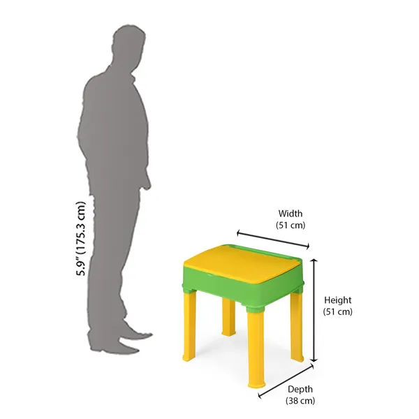 Yellow_Kids_Functional_Desk_Chair_Set_3-12_Years_Boys_Girls_/_Kids_Study_Table_With_Bookholder