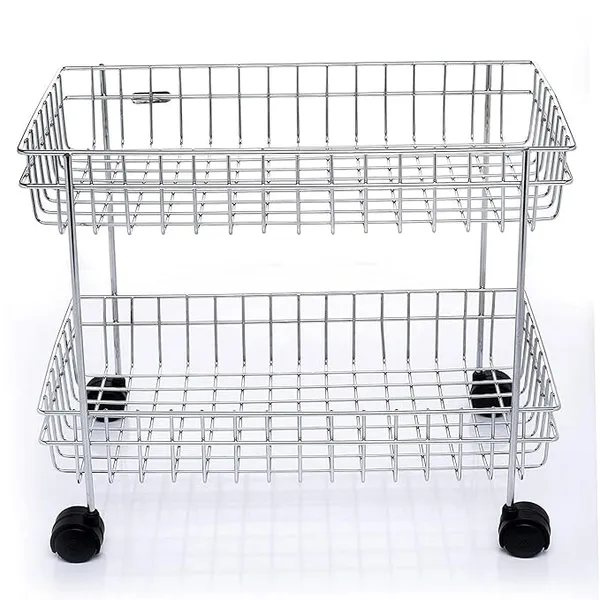 Silver_Stainless_Steel_Modern_Kitchen_Storage_Rack,_Folding_Perforated_Design_Trolley_For_Spice,_Fruits,_Vegetable,_Onion,_Potato,_Organizer_Stand_With_Wheel