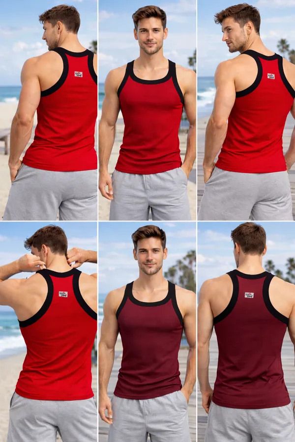 Pack_Of_2_Red_And_Wine_Cotton_Vest_For_Men