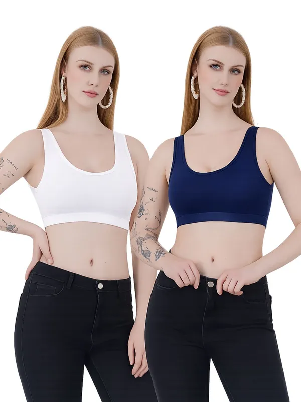Pack_Of_2_White_And_Blue_Lycra_Sports_Bra_For_Women
