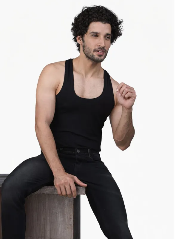 Pack_Of_2_Black_And_White_Cotton_Vest_For_Men