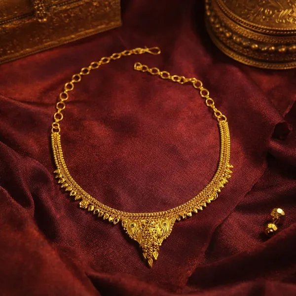 1_Gram_Gold_Plated_Traditional_Necklace_With_Earrings_|_Fade-Resistant_and_Non-Toxic_