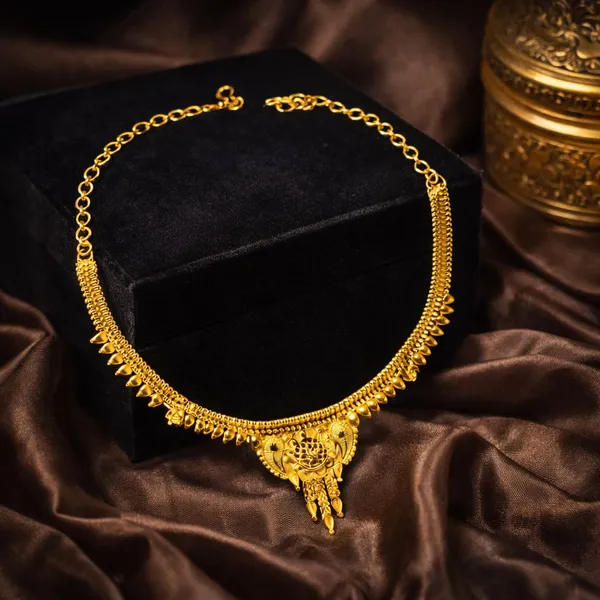1_Gram_Gold_Plated_Traditional_Necklace_With_Earrings_|_Fade-Resistant_and_Non-Toxic_