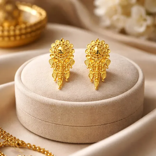1_Gram_Gold_Plated_Traditional_Necklace_With_Earrings_|_Fade-Resistant_and_Non-Toxic_